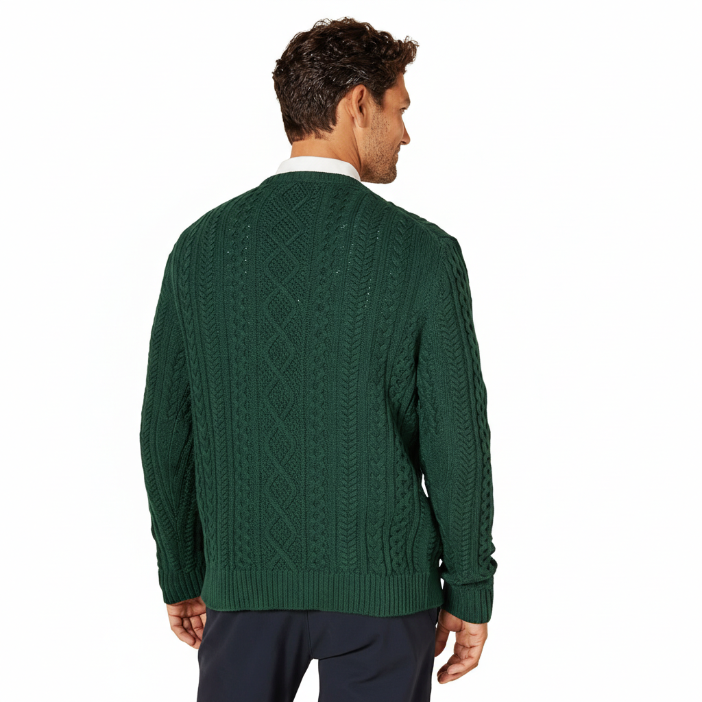 Long Sleeve Cable Knit Pullover Sweater