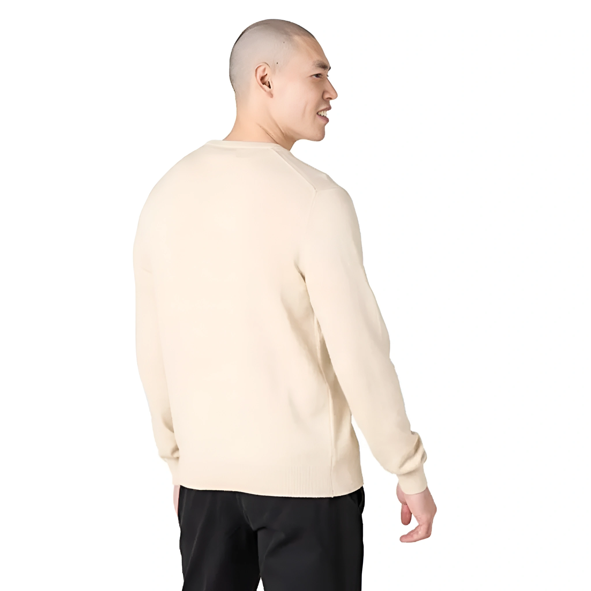 Long Sleeve Crew Cotton Knit Sweater