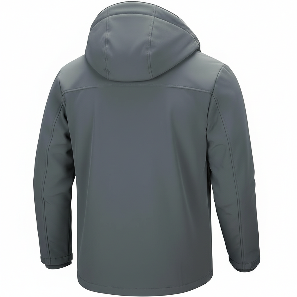 Men Hooded Softshell Jacket Waterproof Lightweight Insulated Windbreaker Fleece Lined Rain Shell Jacket