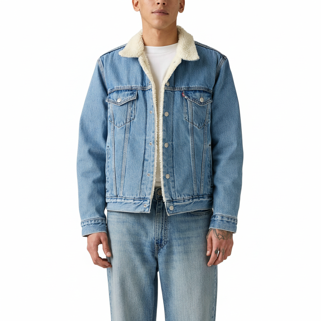 Men Sherpa Trucker Jacket