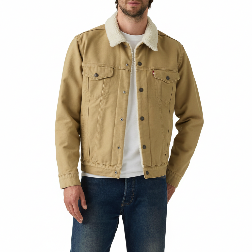 Men Sherpa Trucker Jacket