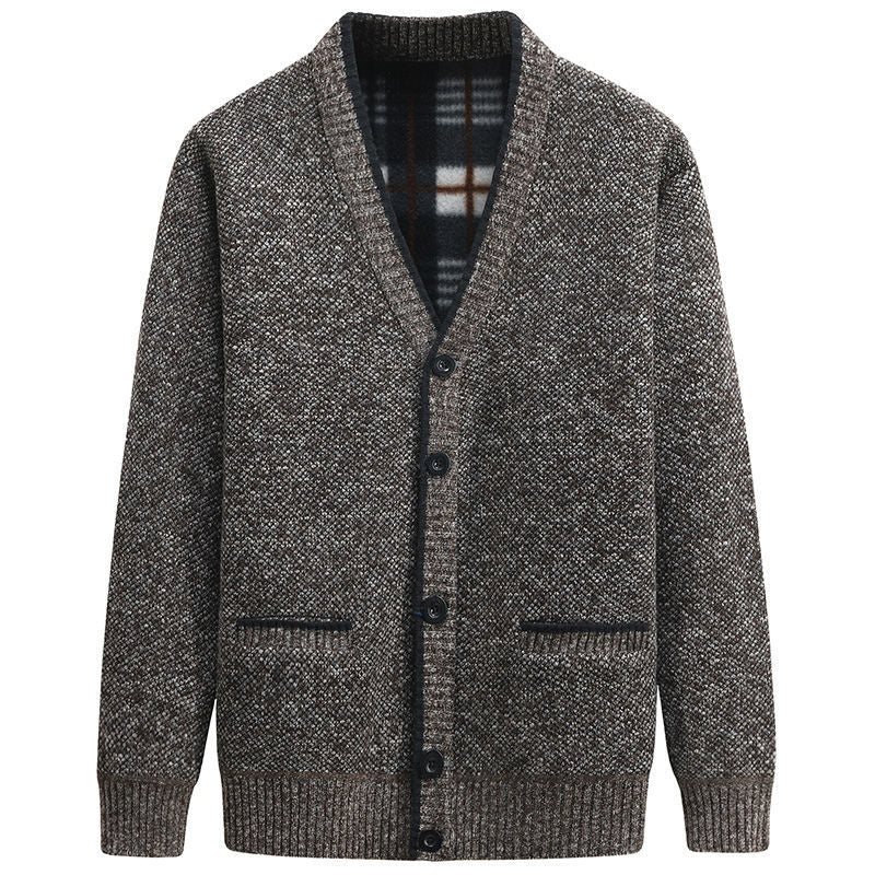 Men's Knitted V-Neck Cardigan Jacket