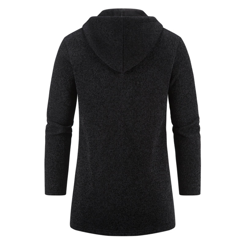 Men's Zipper Long Hoodie Cardigan Jacket