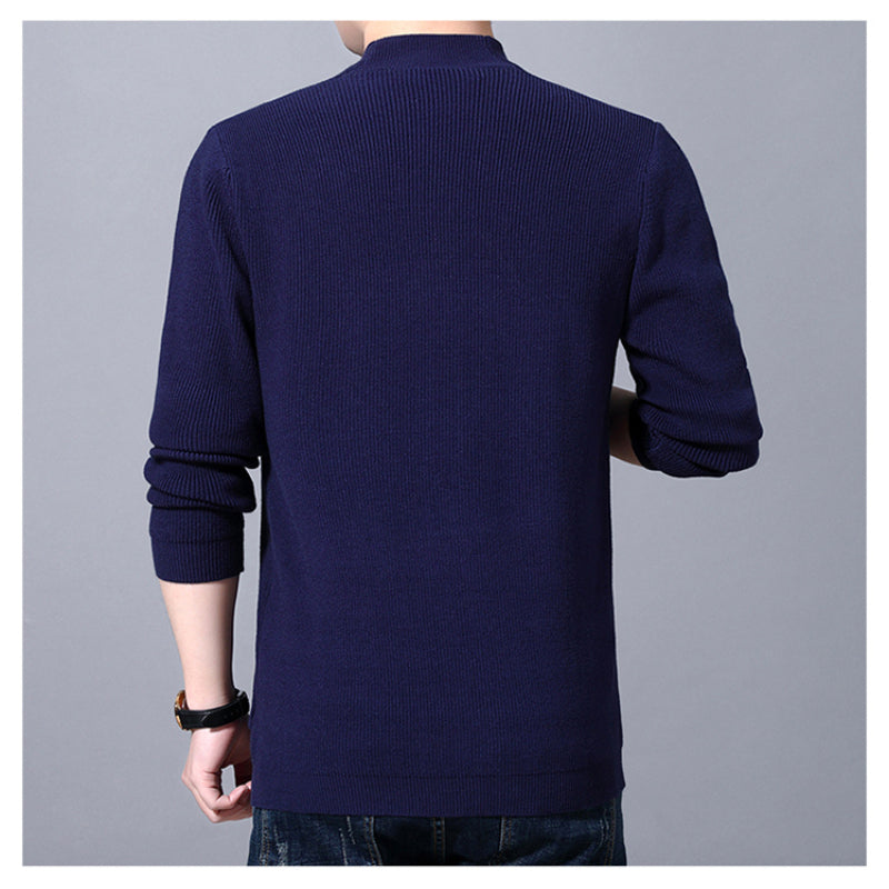Men's Solid Slim Fit Cardigan Jacket