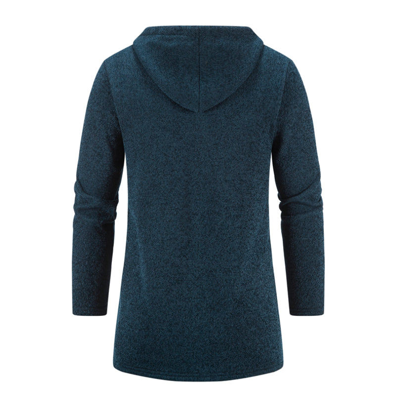 Men's Zipper Long Hoodie Cardigan Jacket