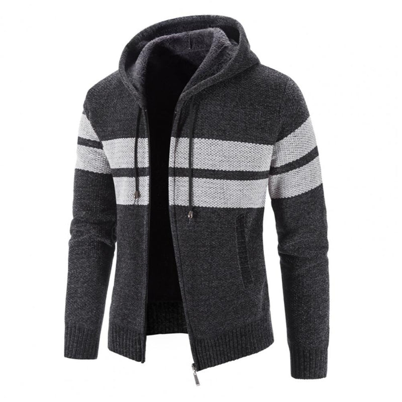 Men's Zipper Drawstring Cardigan Jacket