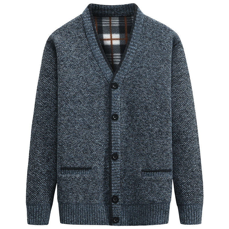 Men's Knitted V-Neck Cardigan Jacket