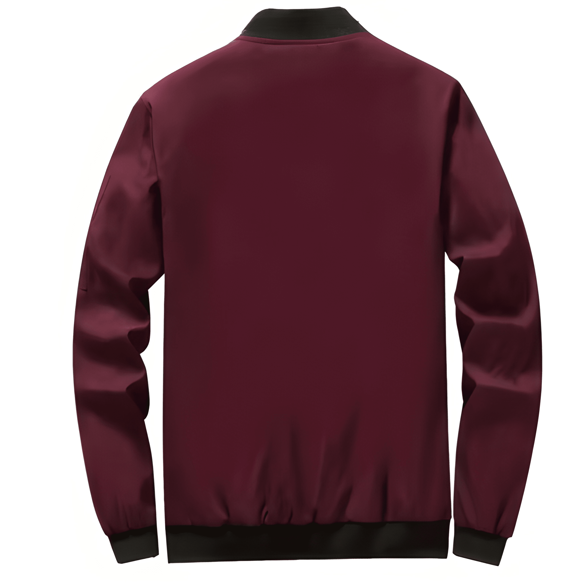 Jacket For Men With Zipper Front And Stand Collar