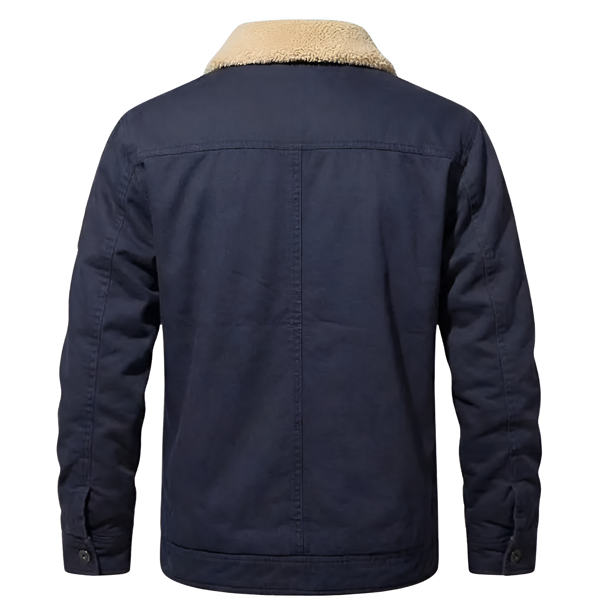 Warm Sherpa Lined Winter Trucker Coat With Pockets For Men