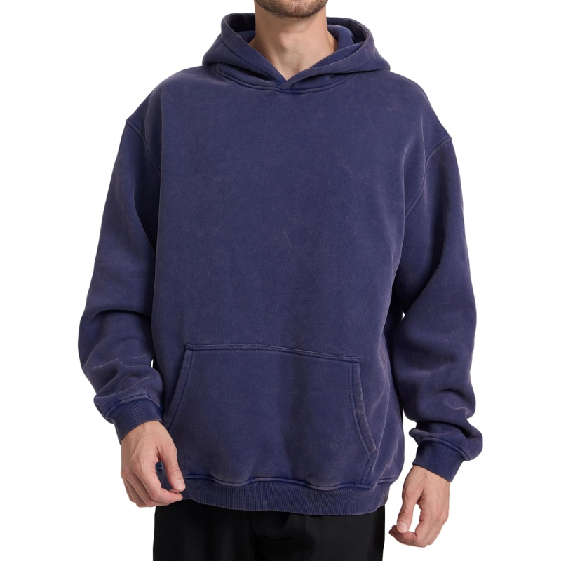 Acid Wash Hoodie Super Soft Sweatshirt for Mens Pullover Oversized Men's Fashion Hoodies & Sweatshirts Vintage Tops