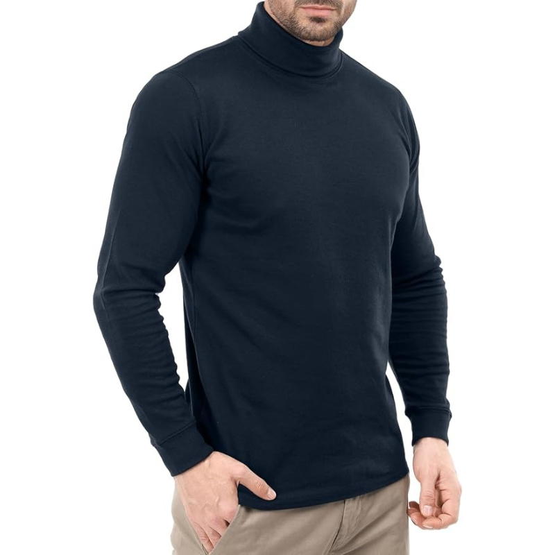 Wear Turtleneck Men Slim Fit UPF 50+ Lightweight Pullover Sweater Long Sleeves Top