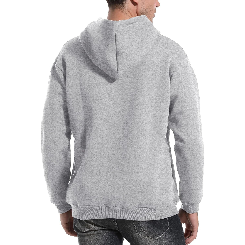 Men's Casual Fleece Sherpa Lined Hoodie Winter Warm Pullover Hooded Sweatshirt