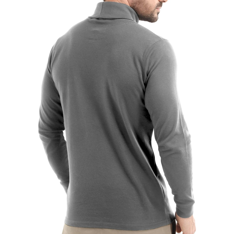 Wear Turtleneck Men Slim Fit UPF 50+ Lightweight Pullover Sweater Long Sleeves Top