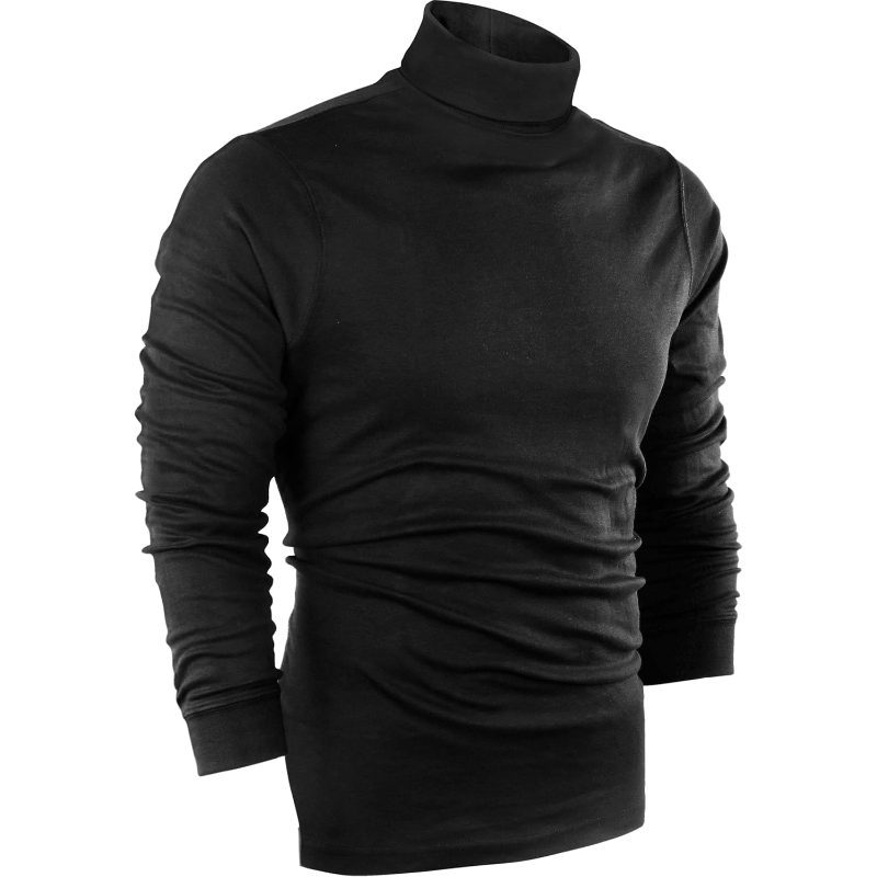 Wear Turtleneck Men Slim Fit UPF 50+ Lightweight Pullover Sweater Long Sleeves Top