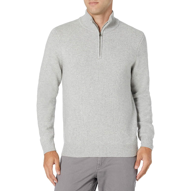 Long Sleeve Quarter Zip Knit Sweater