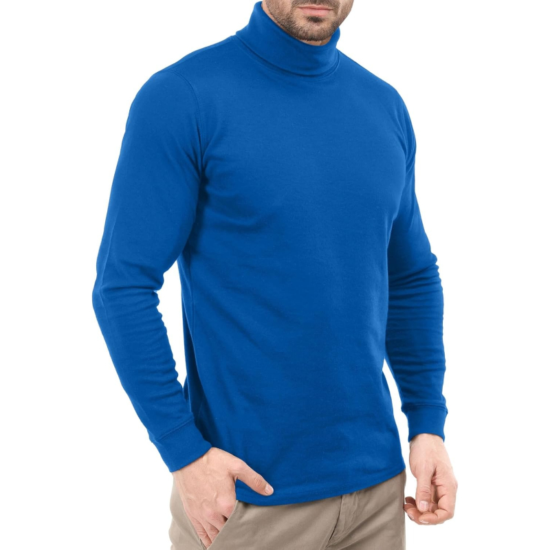 Wear Turtleneck Men Slim Fit UPF 50+ Lightweight Pullover Sweater Long Sleeves Top