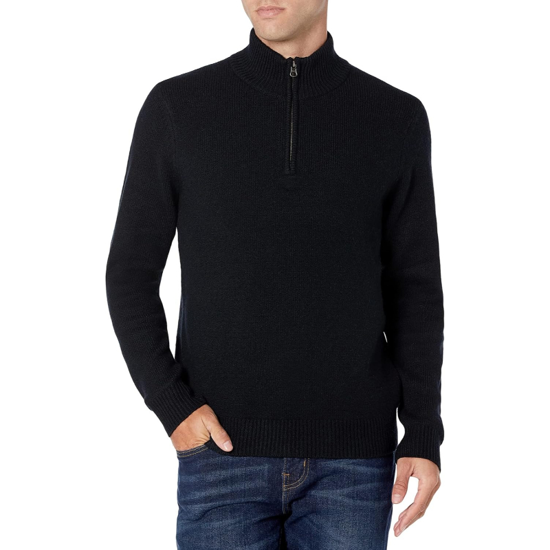 Long Sleeve Quarter Zip Knit Sweater