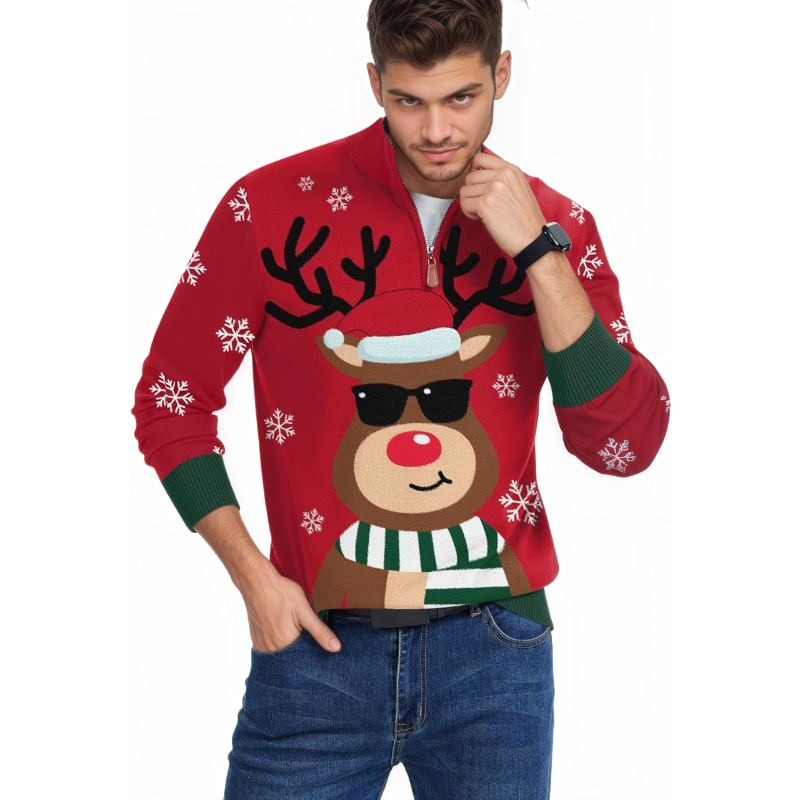 Quarter Zip Sweaters Slim Fit Long Sleeve Knitted Pullover Mock Neck Business Casual Dress Sweater