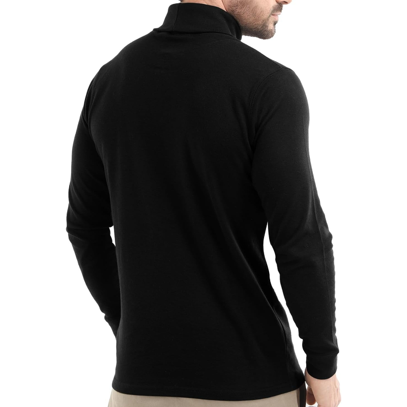 Wear Turtleneck Men Slim Fit UPF 50+ Lightweight Pullover Sweater Long Sleeves Top