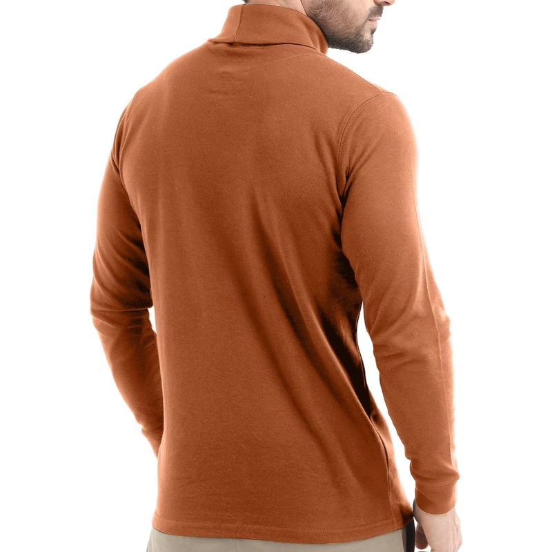 Wear Turtleneck Men Slim Fit UPF 50+ Lightweight Pullover Sweater Long Sleeves Top