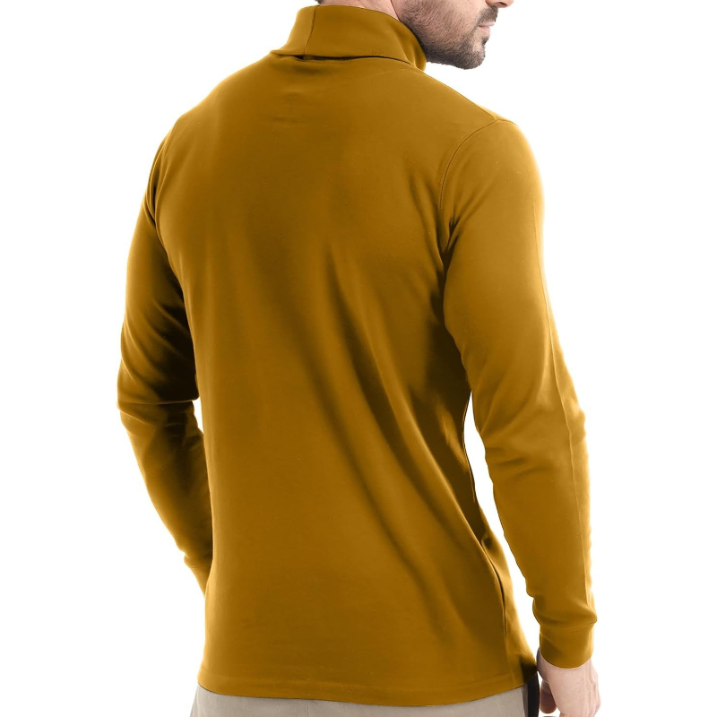 Wear Turtleneck Men Slim Fit UPF 50+ Lightweight Pullover Sweater Long Sleeves Top