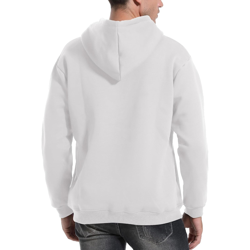 Men's Casual Fleece Sherpa Lined Hoodie Winter Warm Pullover Hooded Sweatshirt