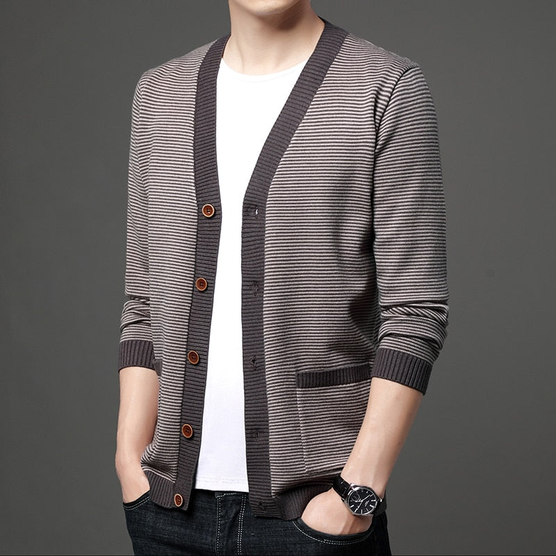 Men's Zipper Cardigan Sweater