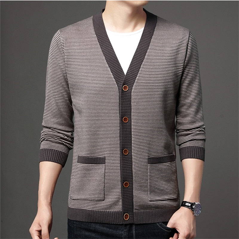 Men's Zipper Cardigan Sweater