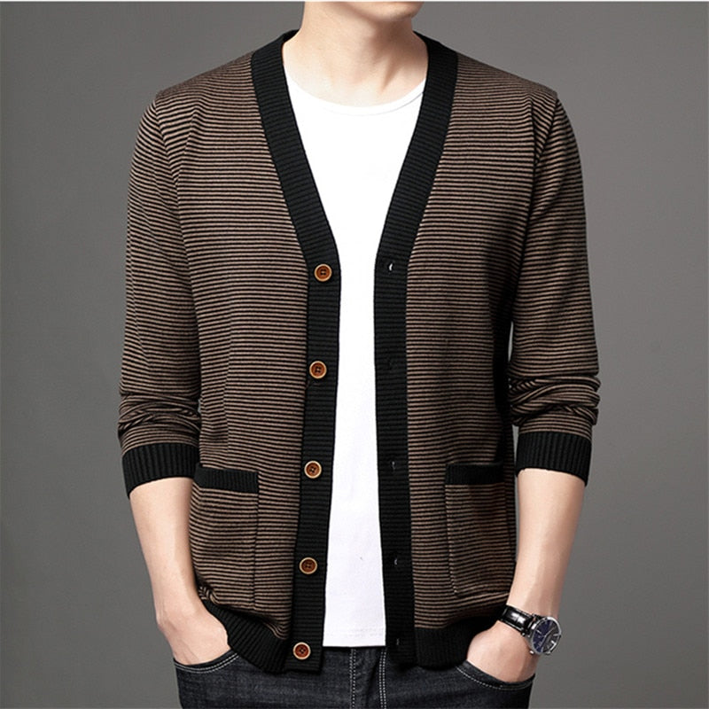 Men's Zipper Cardigan Sweater