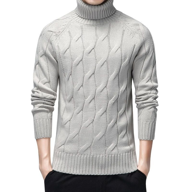 Men's Geometric Pattern Knitted Warm Pullover