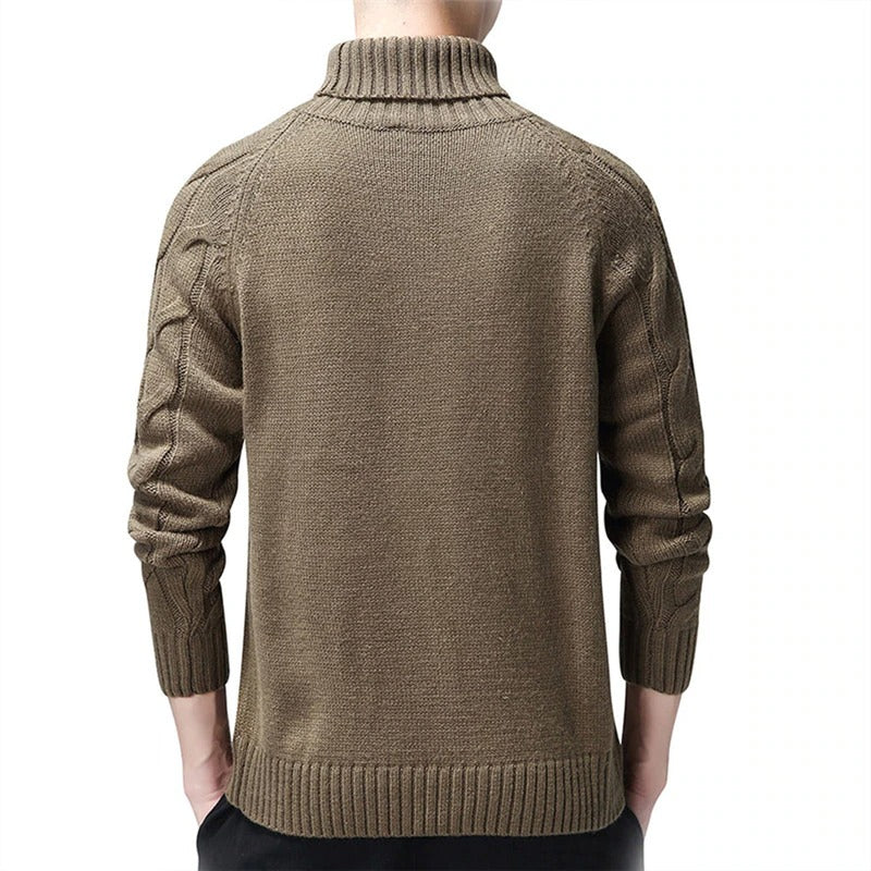 Men's Geometric Pattern Knitted Warm Pullover