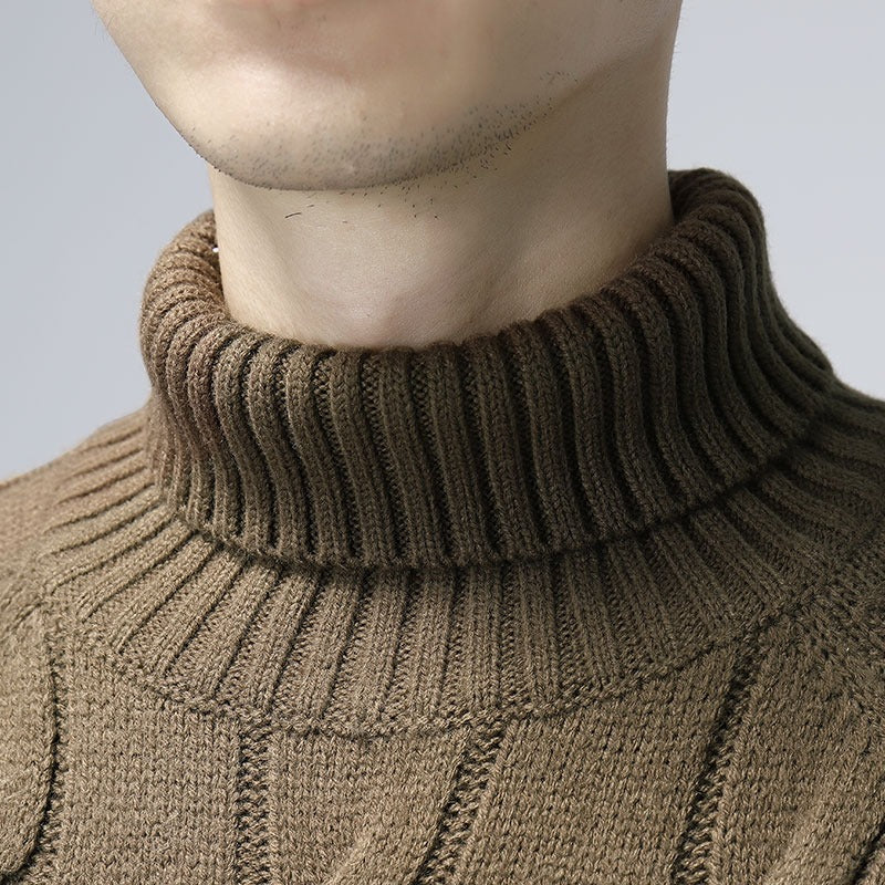 Men's Geometric Pattern Knitted Warm Pullover