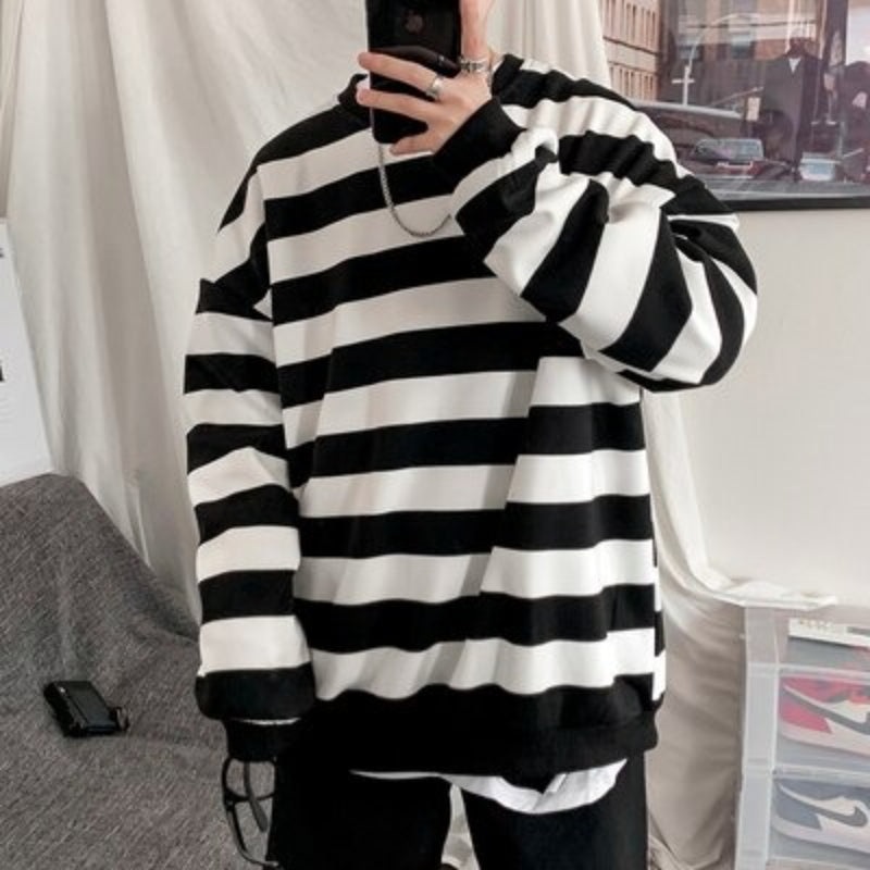 Men's Hoodie Hip Hop Sportswear Classic Stripes Design