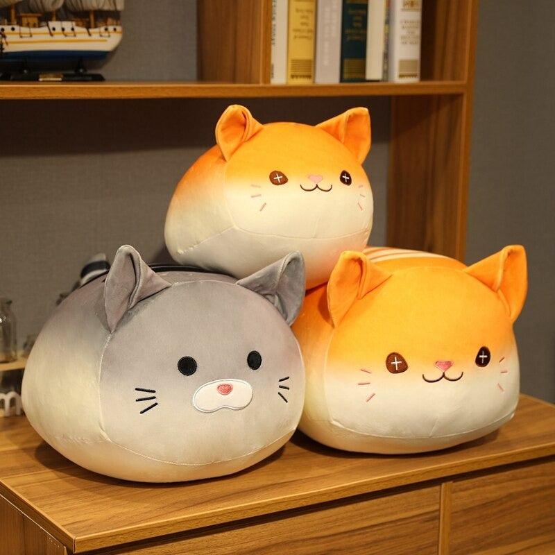 Cat Head Plush Pillow Toy Comfy Cushion For Gifting