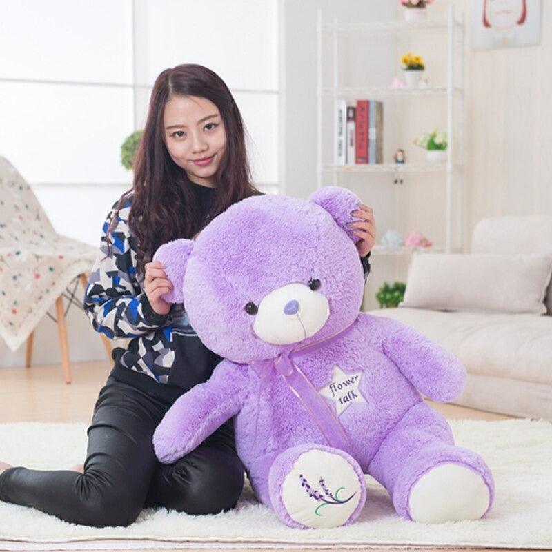 The Purple Teddy Plush Toy Designed In Stylish Multiple Sizes