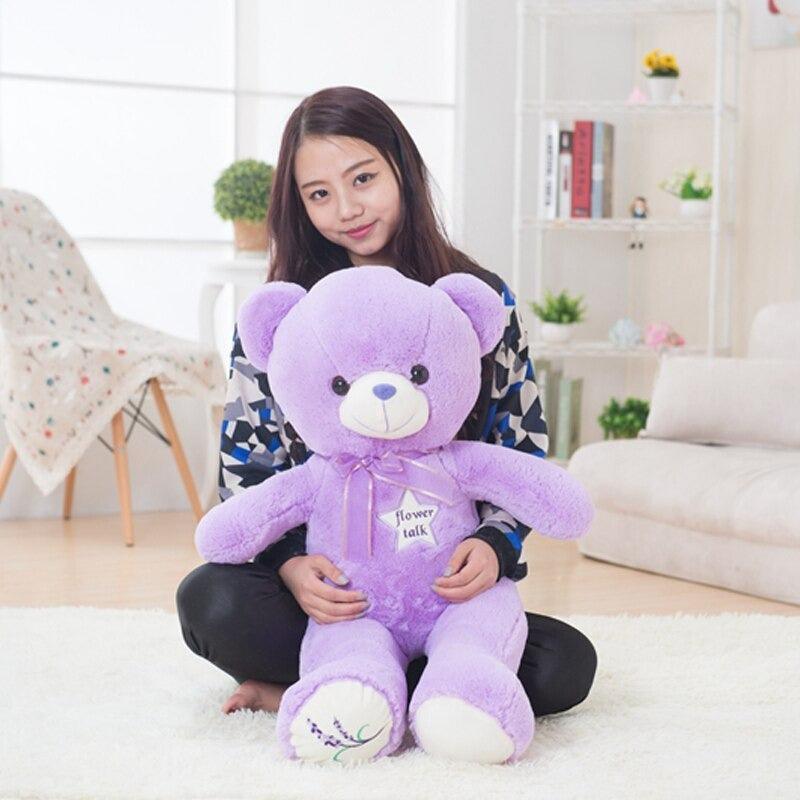 The Purple Teddy Plush Toy Designed In Stylish Multiple Sizes