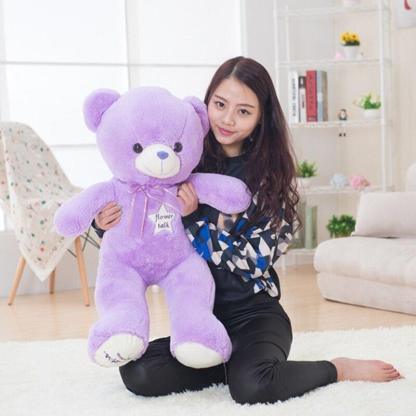 The Purple Teddy Plush Toy Designed In Stylish Multiple Sizes