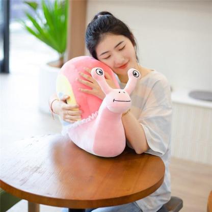 Rainbow Snail Plush Toy Whimsical Stuffed Animal For Kids