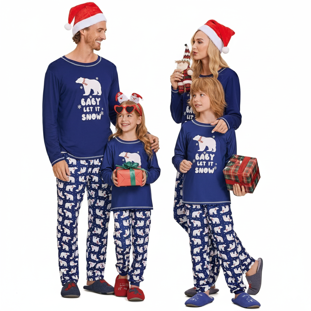  Soft Christmas Matching Family Pajama Set