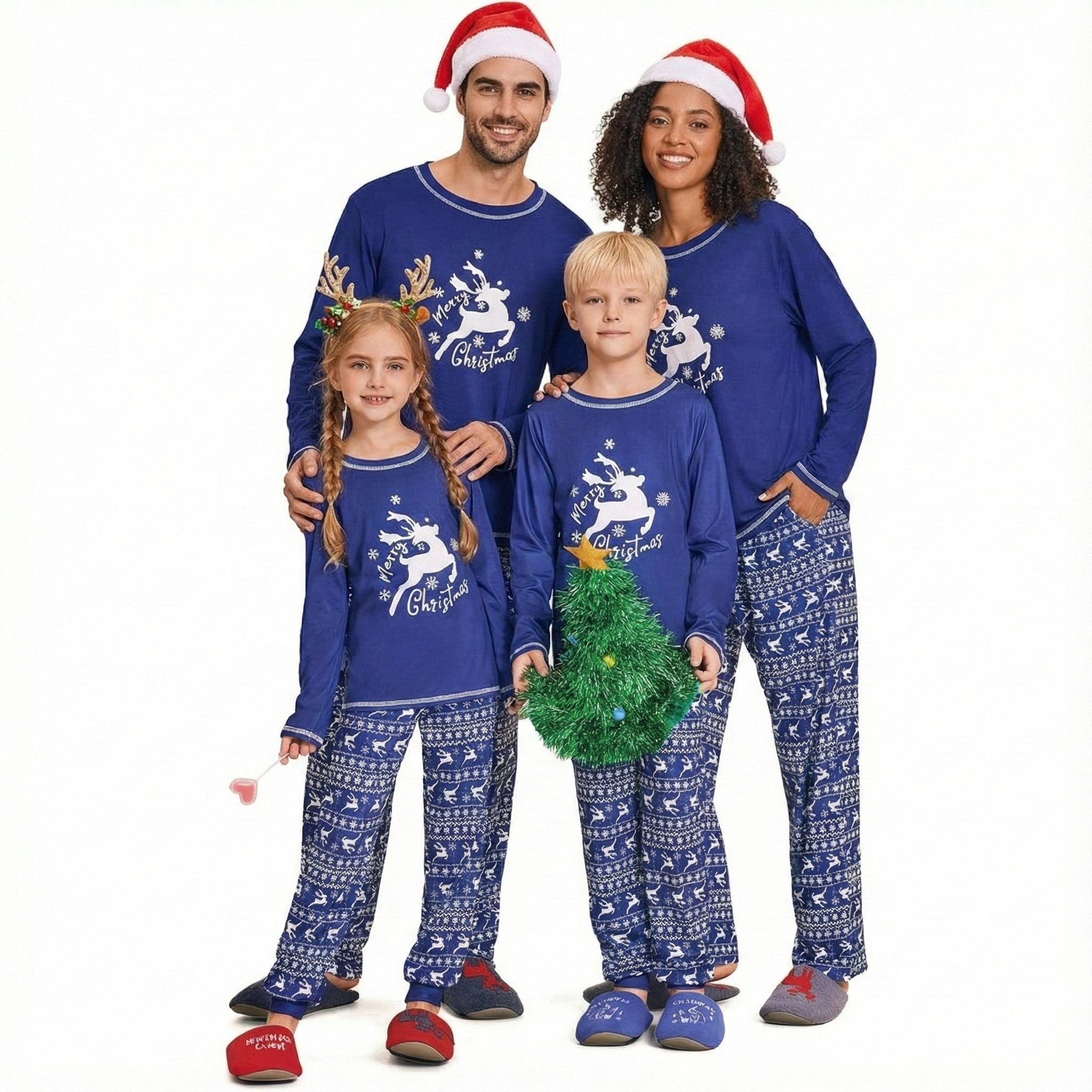  Soft Christmas Matching Family Pajama Set