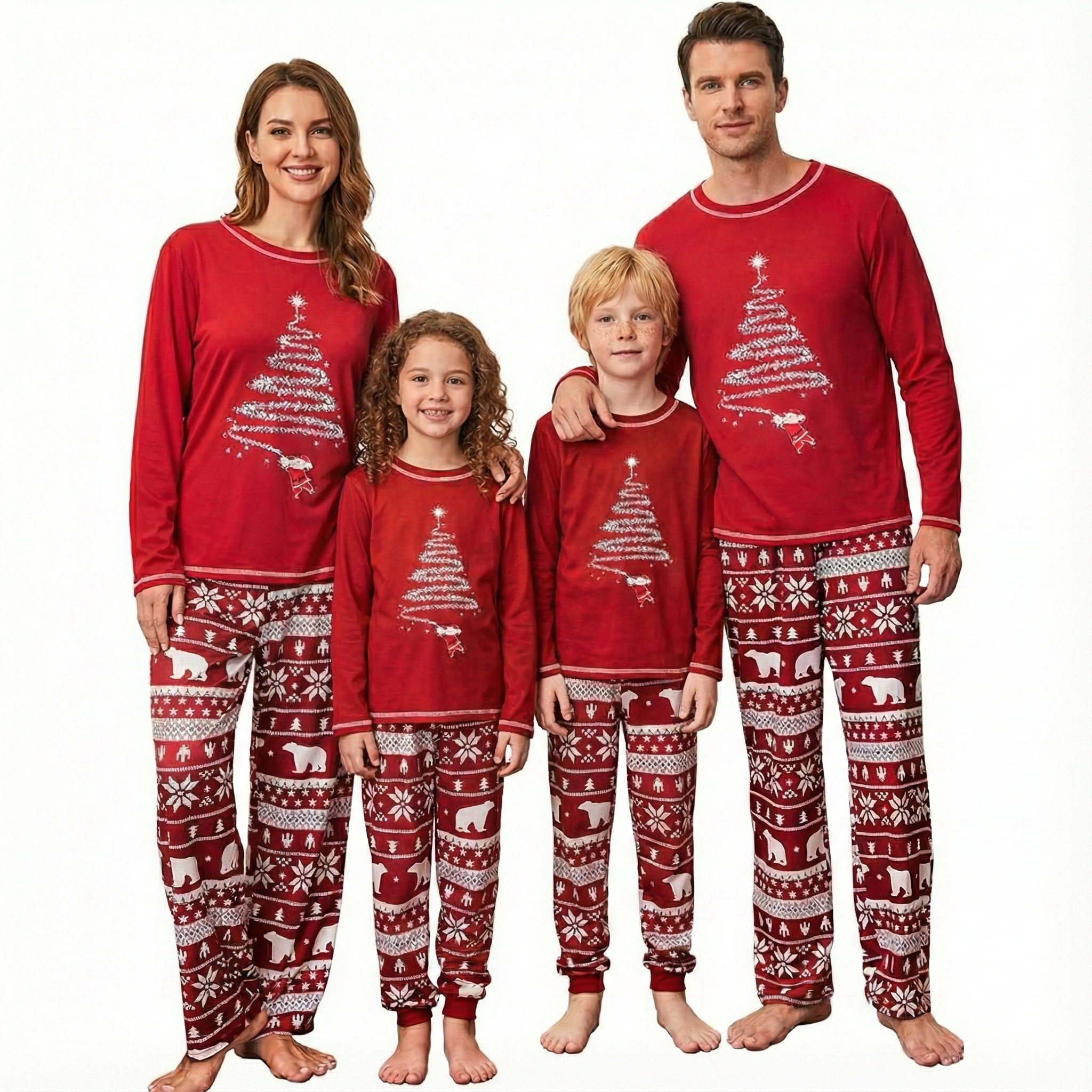  Soft Christmas Matching Family Pajama Set