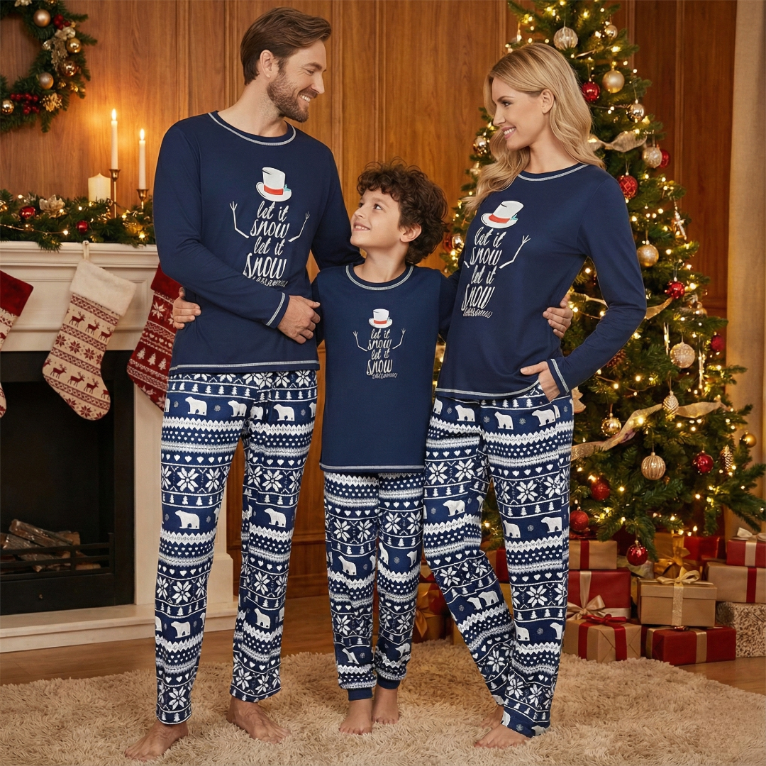  Soft Christmas Matching Family Pajama Set