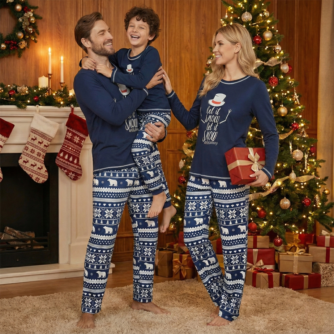  Soft Christmas Matching Family Pajama Set