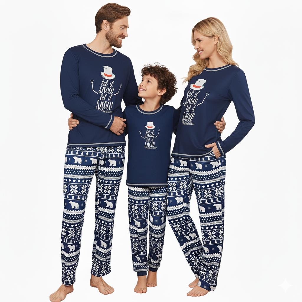  Soft Christmas Matching Family Pajama Set