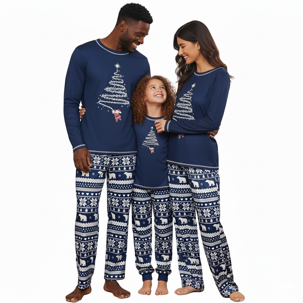  Soft Christmas Matching Family Pajama Set