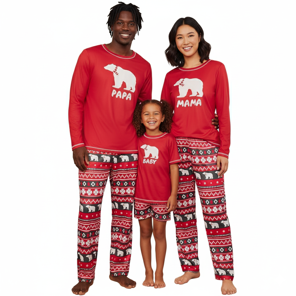  Soft Christmas Matching Family Pajama Set