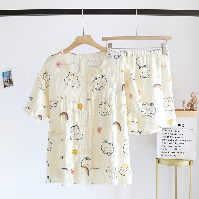 Women's Cartoon Print 2 Piece Pajama Set-Original Pajamas