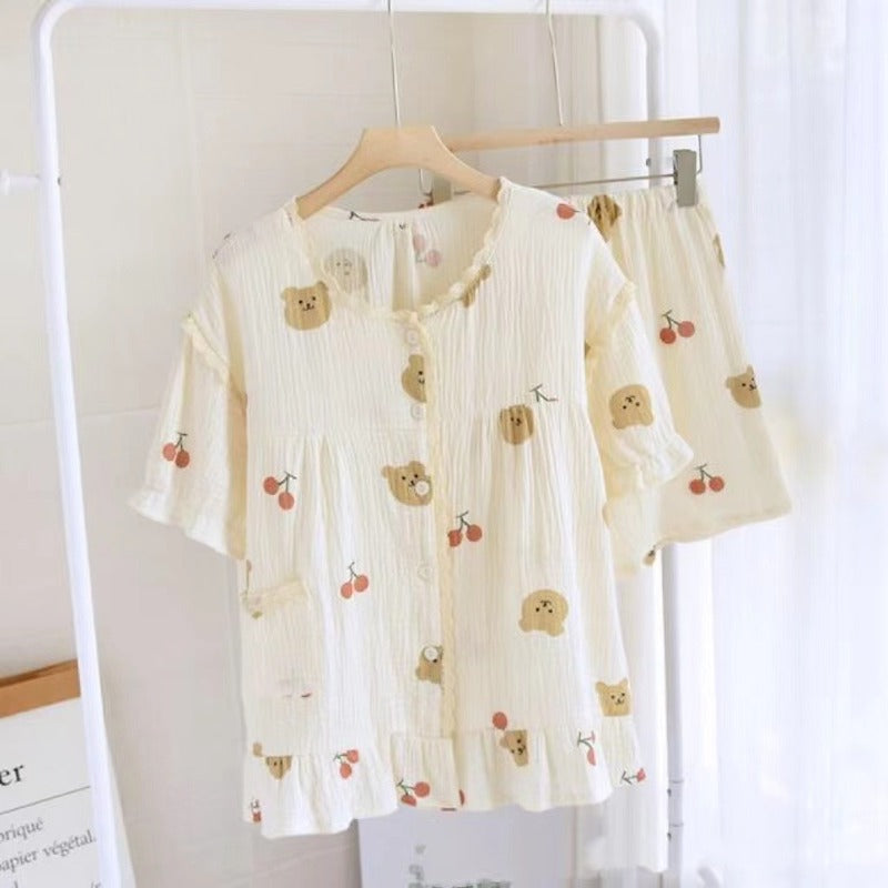 Women's Cartoon Print 2 Piece Pajama Set-Original Pajamas