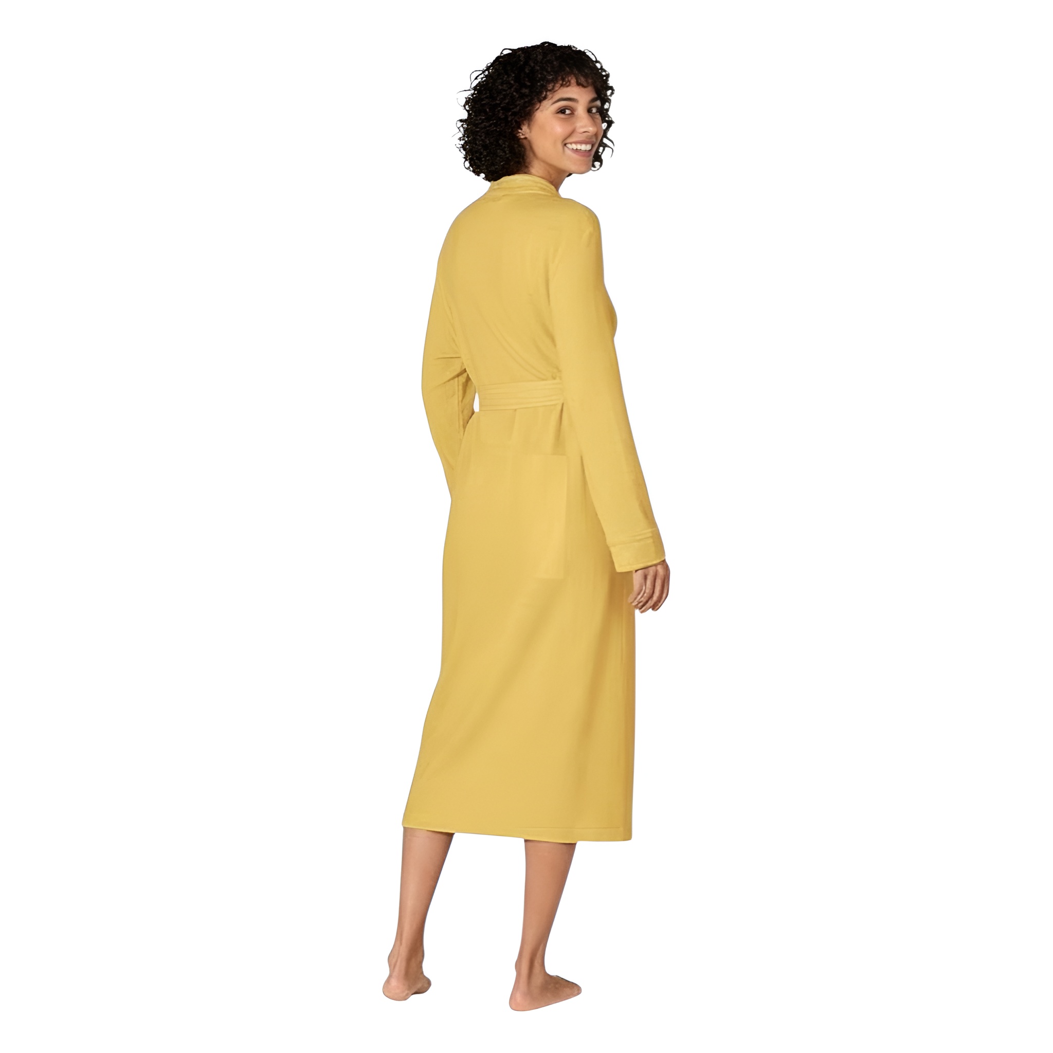 Lightweight Waffle Knit Full Length Bathrobe For Women
