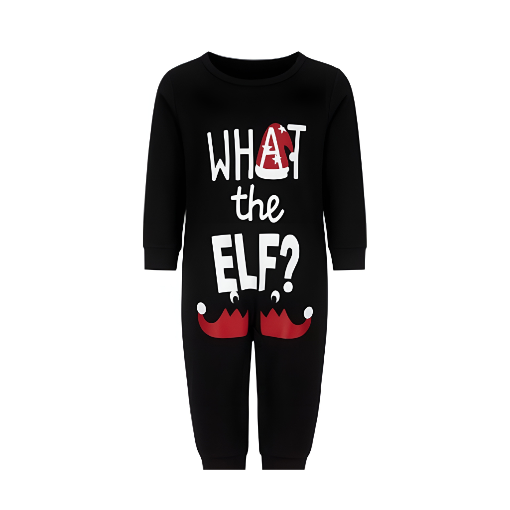 Men and Women Elf Letter Print Family Matching Pajama Sets